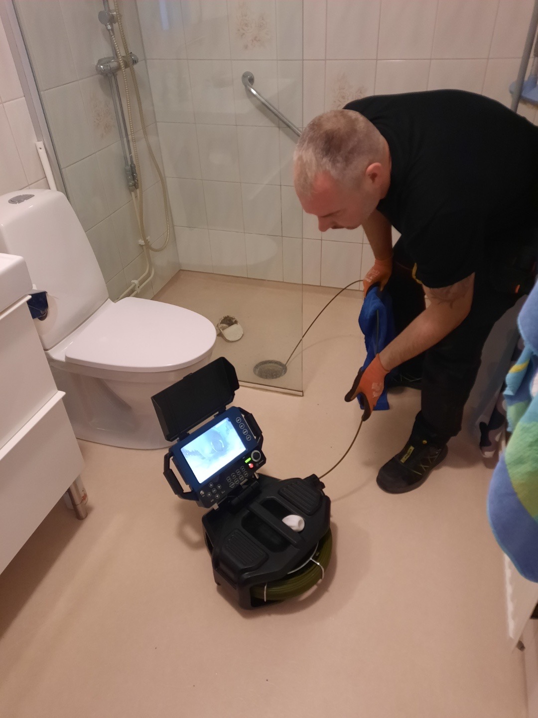 Filmning efter spoling Vasteras